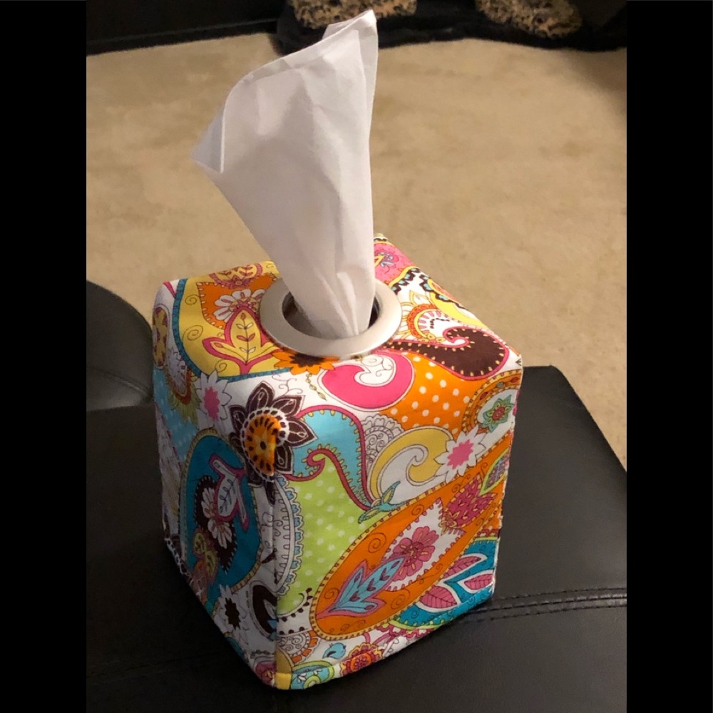 Handmade Reversible Tissue Box Cover (Cube Style) - Picture 1 of 1